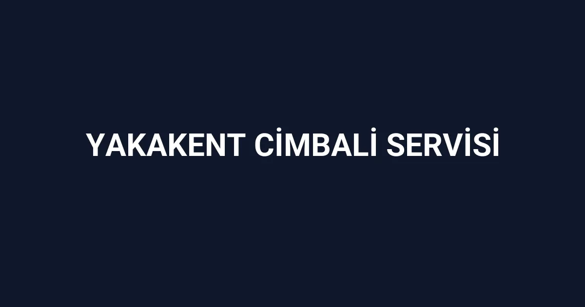 Yakakent Cimbali Servisi